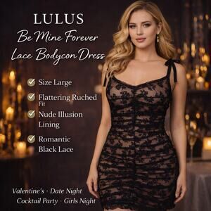 Lulus Be Mine Forever Floral Lace Ruched Bodycon Dress Fairycore Whimsigoth